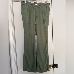 Roxy Olive Drawstring Wide-Leg Pants